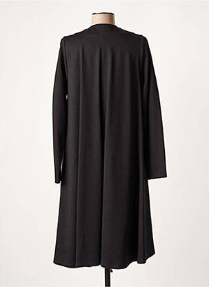 Robe mi-longue manches longues manches longues noir LAUREN VIDAL femme