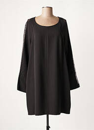 Robe courte manches longues manches longues noir LAUREN VIDAL femme