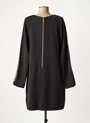 Robe courte manches longues manches longues noir LAUREN VIDAL femme