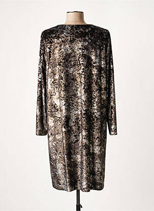 Robe mi-longue manches longues manches longues gris LAUREN VIDAL femme