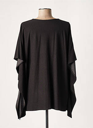 Tunique manches courtes tissage jersey noir LAUREN VIDAL femme