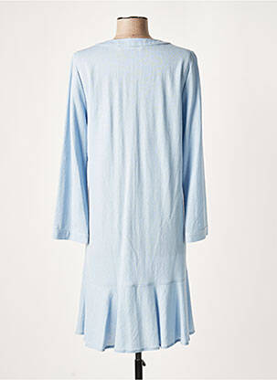 Robe mi-longue manches longues manches longues bleu LAUREN VIDAL femme