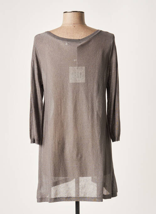 Pull tunique gris LAUREN VIDAL pour femme