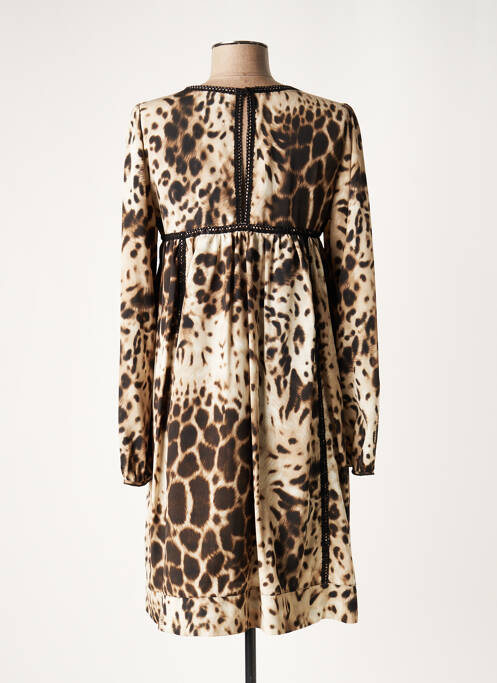 Robe courte beige LAUREN VIDAL pour femme