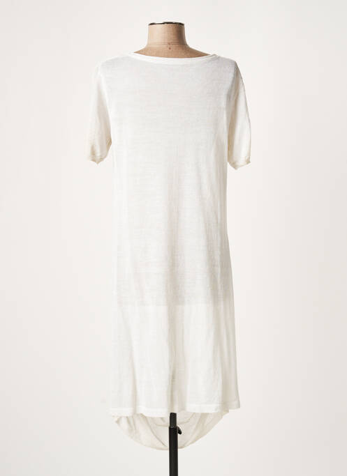 Robe mi-longue beige LAUREN VIDAL pour femme