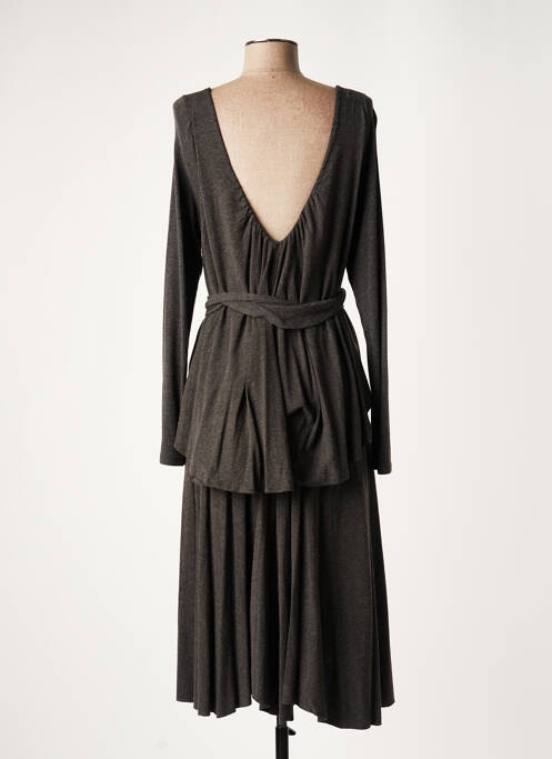 Robe mi-longue gris LAUREN VIDAL femme