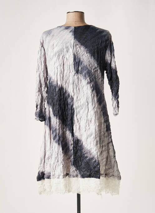 Robe mi-longue gris LAUREN VIDAL pour femme