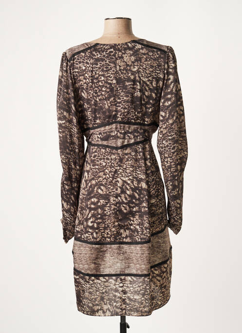 Robe mi-longue gris LAUREN VIDAL pour femme