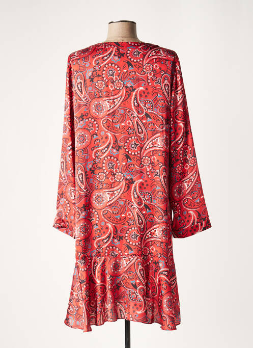 Robe mi-longue orange LAUREN VIDAL pour femme