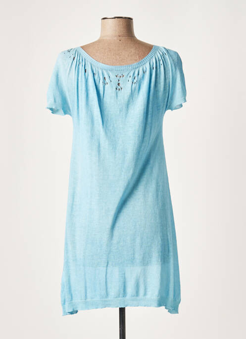 Robe pull bleu LAUREN VIDAL pour femme