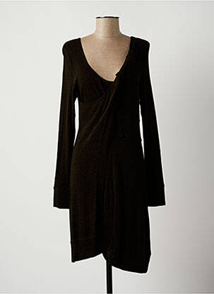 Robe mi-longue manches longues manches longues vert LAUREN VIDAL femme