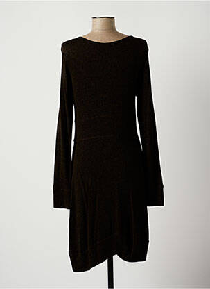 Robe mi-longue manches longues manches longues vert LAUREN VIDAL femme
