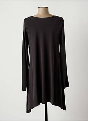 Robe mi-longue manches longues manches longues gris LAUREN VIDAL femme