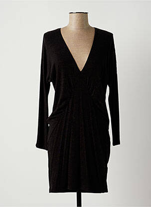 Robe mi-longue manches longues manches longues gris LAUREN VIDAL femme