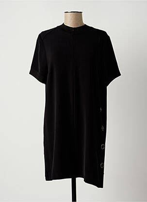 Robe courte manches courtes manches courtes noir LAUREN VIDAL femme
