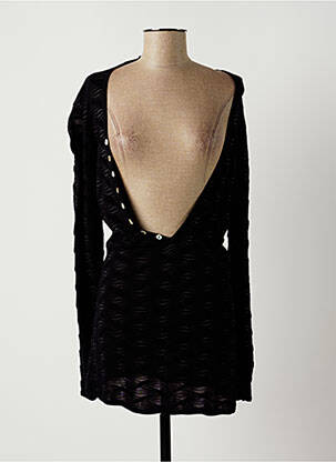 Pull col v manches longues noir LAUREN VIDAL femme