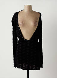 Pull col v manches longues noir LAUREN VIDAL femme