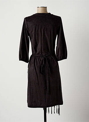Robe mi-longue manches 3/4 manches 3/4 gris LAUREN VIDAL femme