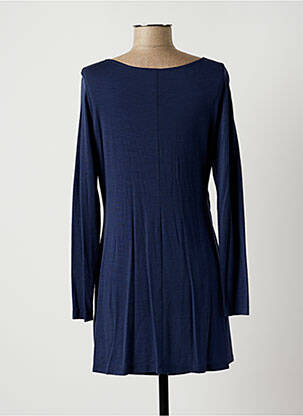 Robe courte manches longues manches longues bleu LAUREN VIDAL femme