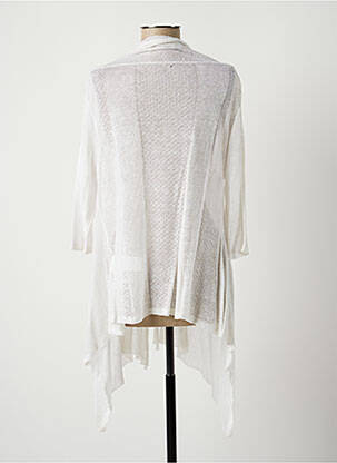Pull tunique stretch manches 3/4 blanc LAUREN VIDAL femme