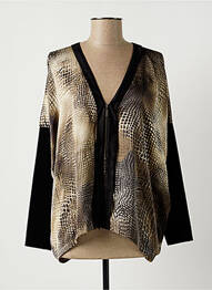 Blouse manches longues manches longues marron LAUREN VIDAL femme