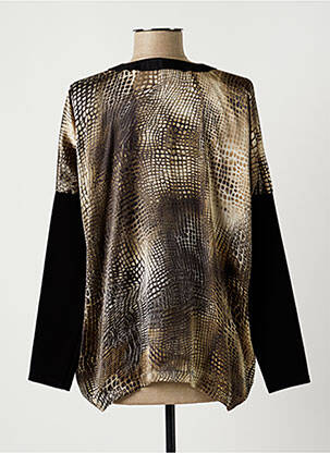 Blouse manches longues manches longues marron LAUREN VIDAL femme