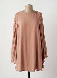 Tunique manches longues poignets évasés marron LAUREN VIDAL femme