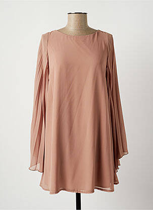 Tunique manches longues poignets évasés marron LAUREN VIDAL femme