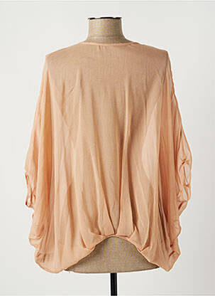 Blouse légère et transparente manches 3/4 rose LAUREN VIDAL femme