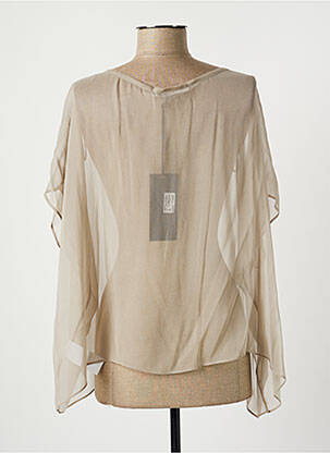 Blouse légère et transparente manches courtes gris LAUREN VIDAL femme