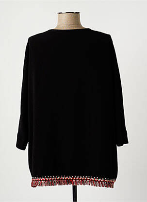 Blouse col rond manches 3/4 noir LAUREN VIDAL femme