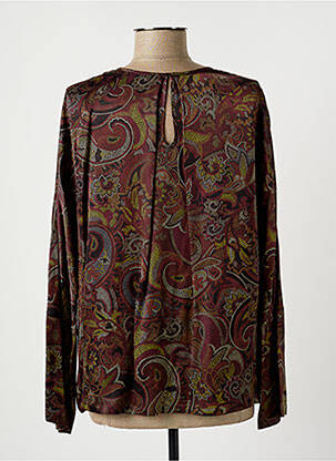 Blouse col rond manches longues rouge LAUREN VIDAL femme
