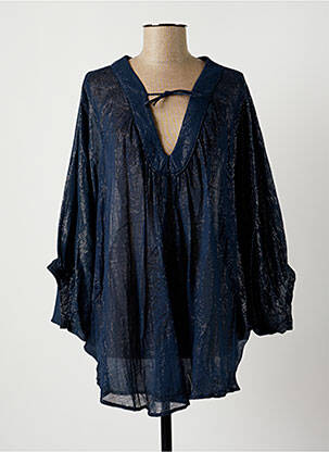 Tunique manches longues bleu LAUREN VIDAL pour femme