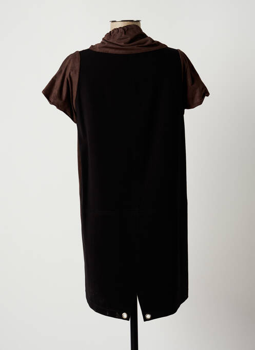 Robe courte marron LAUREN VIDAL pour femme