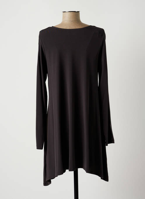 Robe mi-longue gris LAUREN VIDAL pour femme