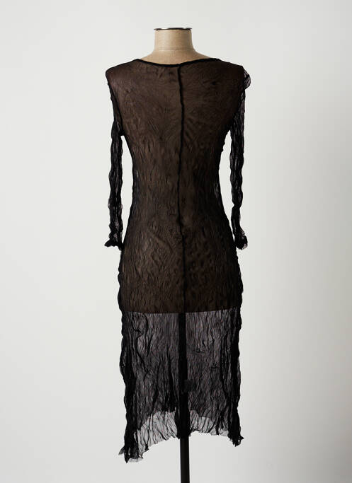 Robe mi-longue noir LAUREN VIDAL pour femme