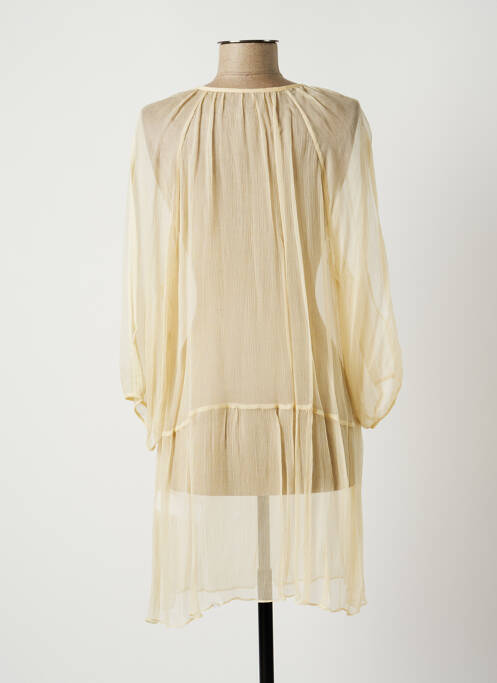 Tunique manches longues beige LAUREN VIDAL pour femme