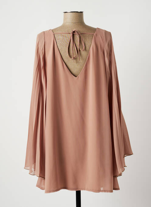 Tunique manches longues marron LAUREN VIDAL pour femme