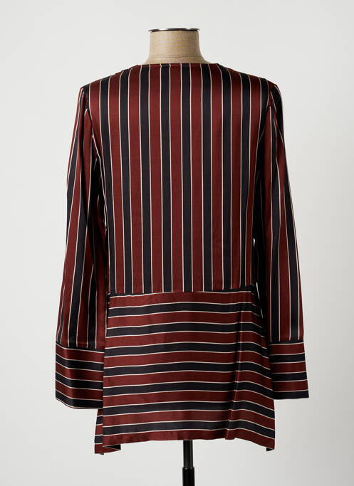 Tunique manches longues marron LAUREN VIDAL pour femme