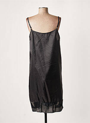 Robe mi-longue coupe fluide fines bretelles noir LAUREN VIDAL femme