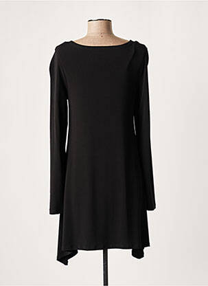 Robe courte manches longues manches longues noir LAUREN VIDAL femme