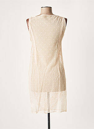 Robe mi-longue coupe fluide sans manche rose LAUREN VIDAL femme