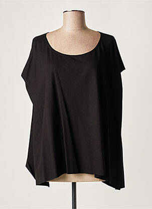 Blouse manches courtes manches courtes noir LAUREN VIDAL femme