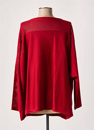 Pull stretch manches longues rouge LAUREN VIDAL femme