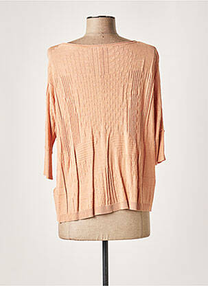 Pull stretch manches courtes orange LAUREN VIDAL femme