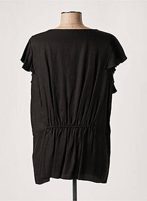 Tunique manches courtes coupe fluide noir LAUREN VIDAL femme