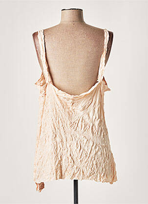 Blouse col rond sans manche rose LAUREN VIDAL femme