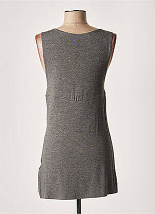 Tunique sans manche col rond gris LAUREN VIDAL femme