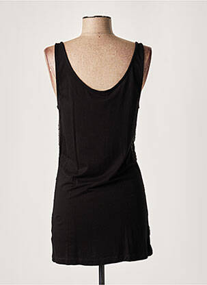 Tunique sans manche col rond noir LAUREN VIDAL femme