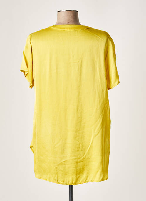 Blouse manches courtes manches courtes jaune LAUREN VIDAL femme